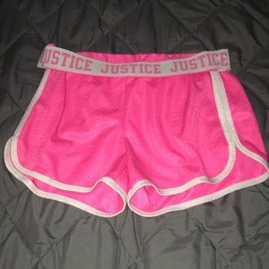Justice pink sport shorts